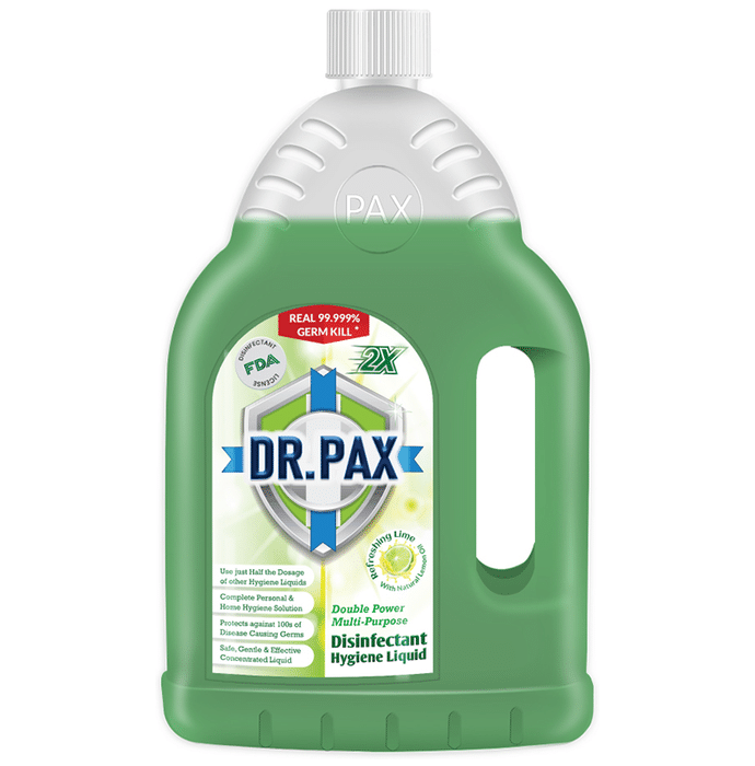 Dr. Pax Double Power Multi-Purpose Disinfectant Hygiene Liquid Sanitizer Refreshing Lime