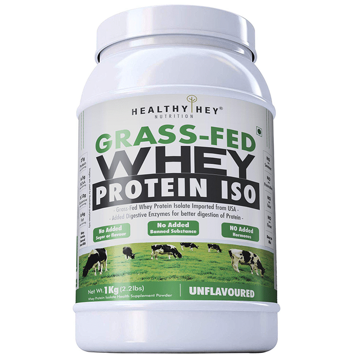 HealthyHey Nutrition Grass-Fed Whey Protein ISO Unflavoured