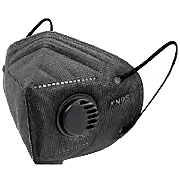 V-Cure KN95 Mask with Valve Black
