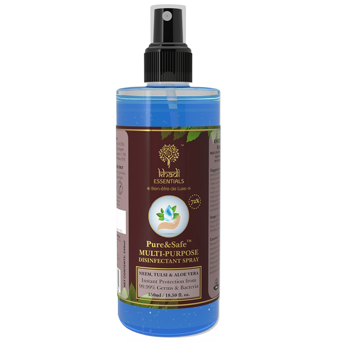Khadi Essentials Pure & Safe Multi-Purpose Disinfectant Spray (550ml Each)