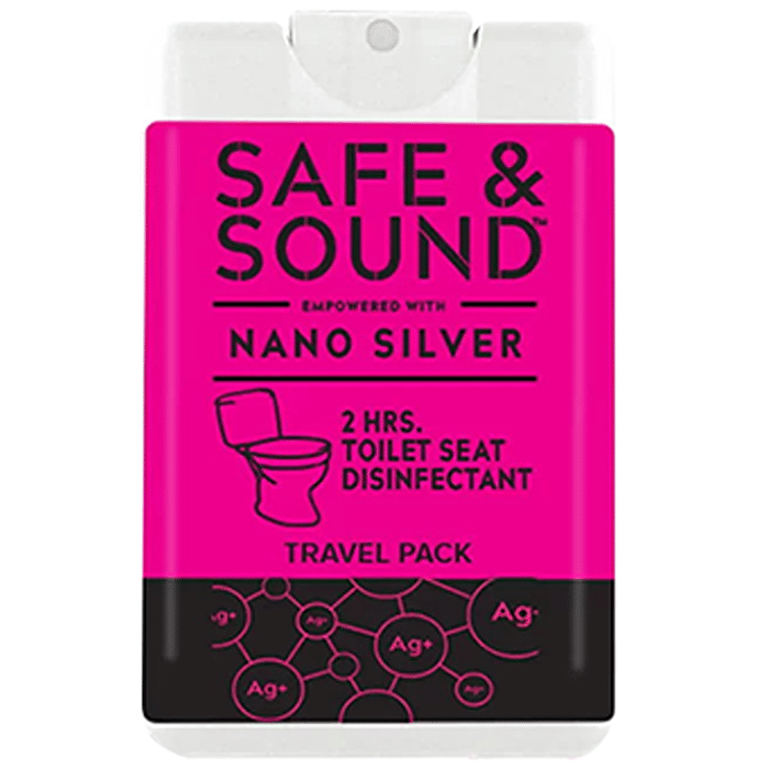 Safe & Sound Combo Pack of 2 Hrs Toilet Seat Disinfectant Spray (17ml Each) Travel Pack