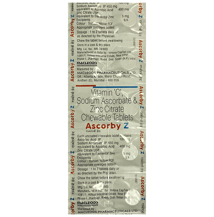 Ascorby Z Chewable Tablet