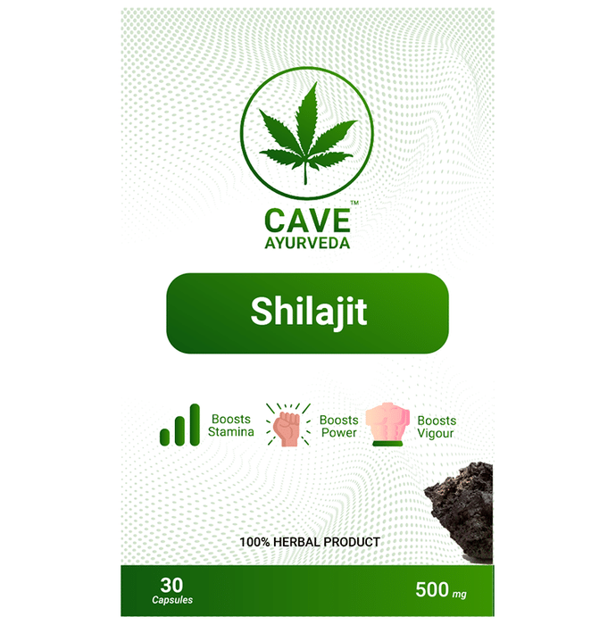 Cave Ayurveda Shilajit 500mg Capsule
