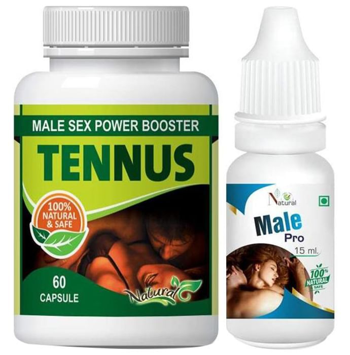 Natural Combo Pack of Tennus 60 Capsules & Male Pro 15ml