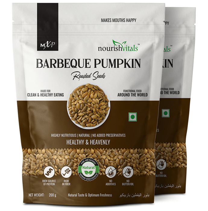 NourishVitals Barbeque Pumpkin Roasted Seeds (200gm Each)