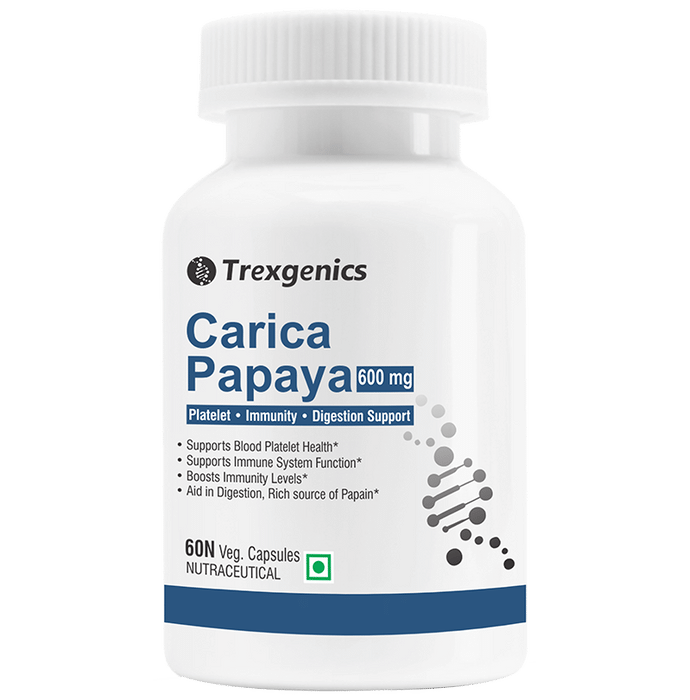 Trexgenics Carica Papaya 600mg Veg Capsule