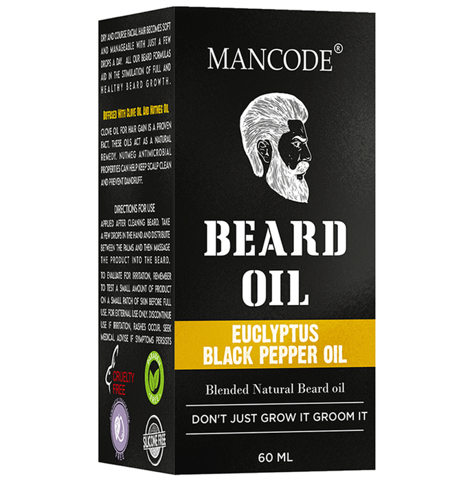 Mancode Euclyptus Black Pepper Oil Beard Oil