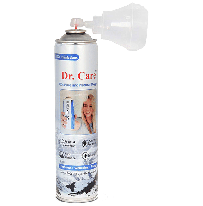 Dr Care Portable Oxygen Can with Inbuilt Mask