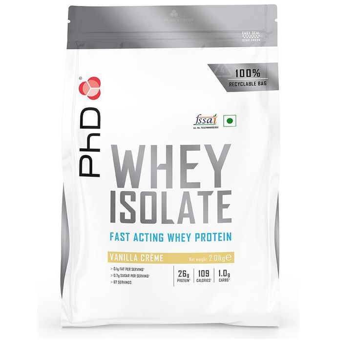 PHD Whey Isolate Fast Acting Whey Protein Powder Vanilla Creme