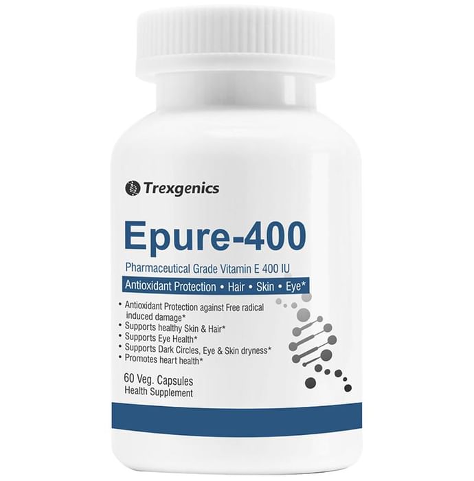 Trexgenics Epure Vitamin E 400mg Veg Capsule