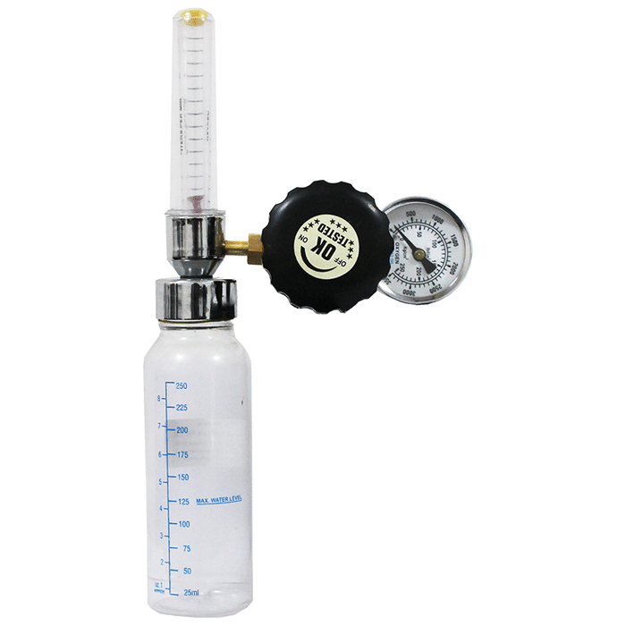 Fidelis Healthcare Brass Nickel Plated Oxygen Rotary Regulator