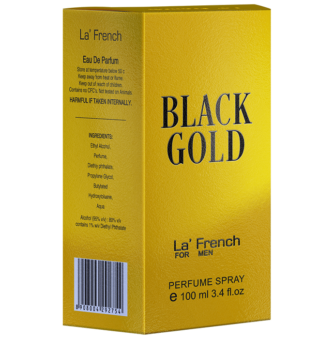 La' French Black Gold Perfume Spray for Men