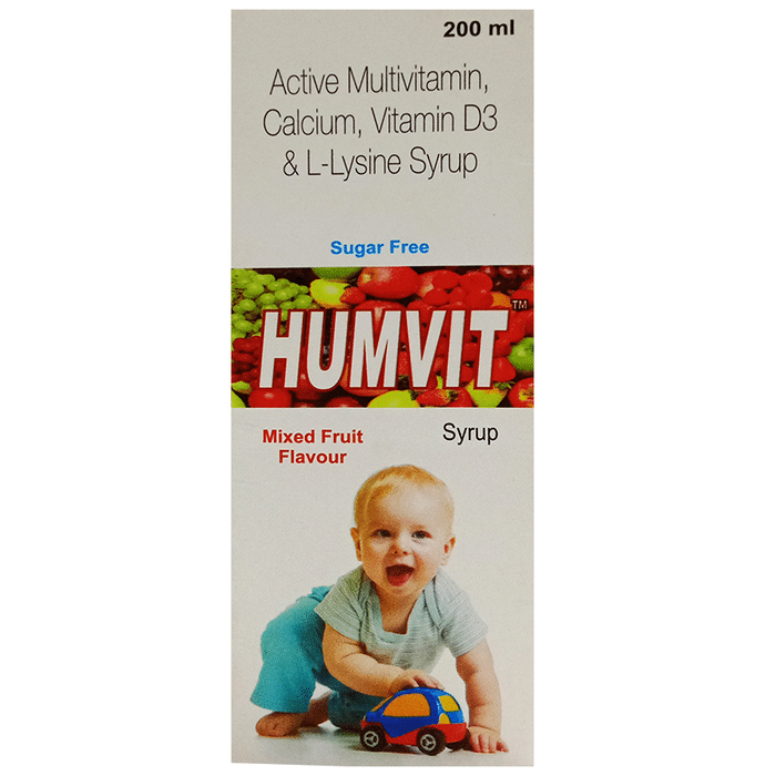 Humvit Syrup Mixed Fruit Sugar Free