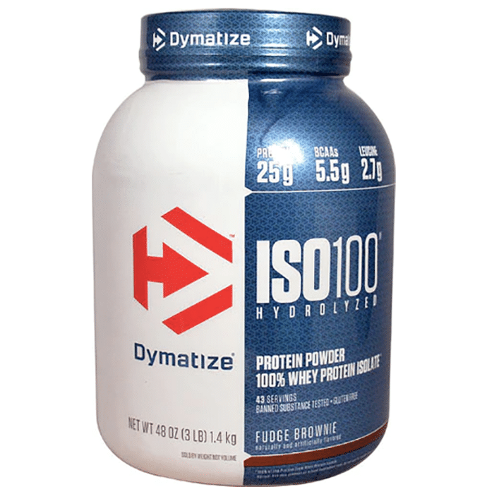 Dymatize Nutrition ISO 100 Hydrolized 100% Whey Protein Isloate Powder Fudge Brownie