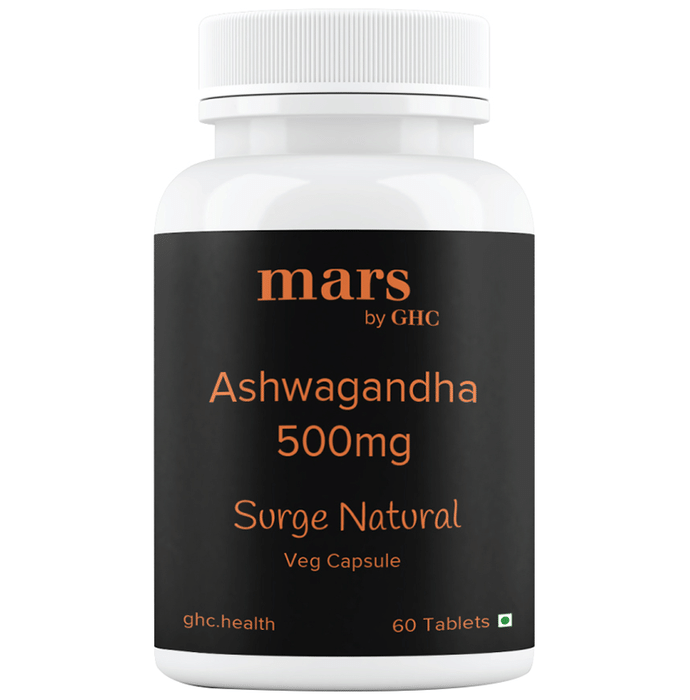 Mars Surge Natural Ashwagandha 500mg Veg Capsule