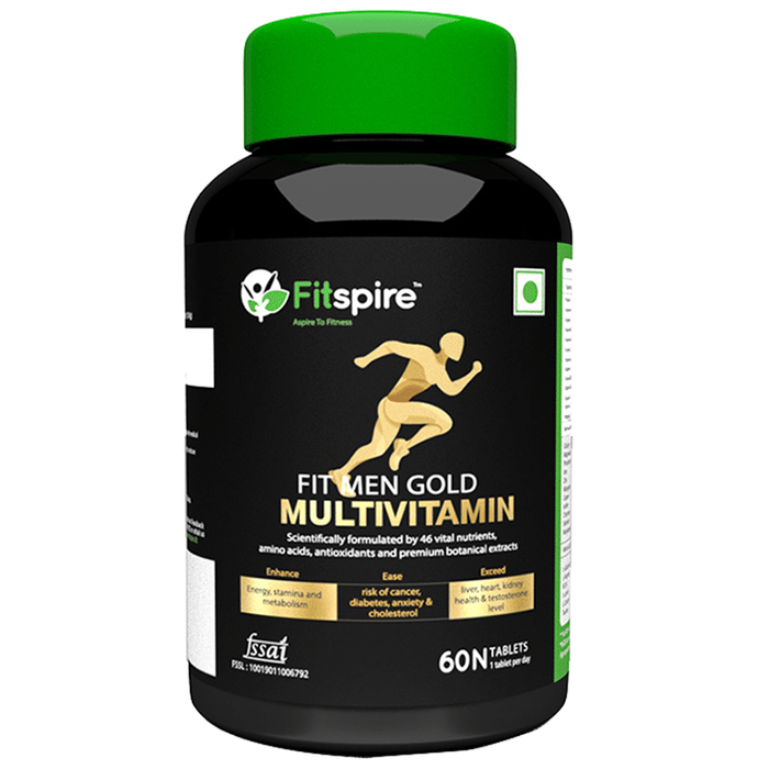 Fitspire Fit Men Gold Multivitamin 46 Vital Nutrient Tablet