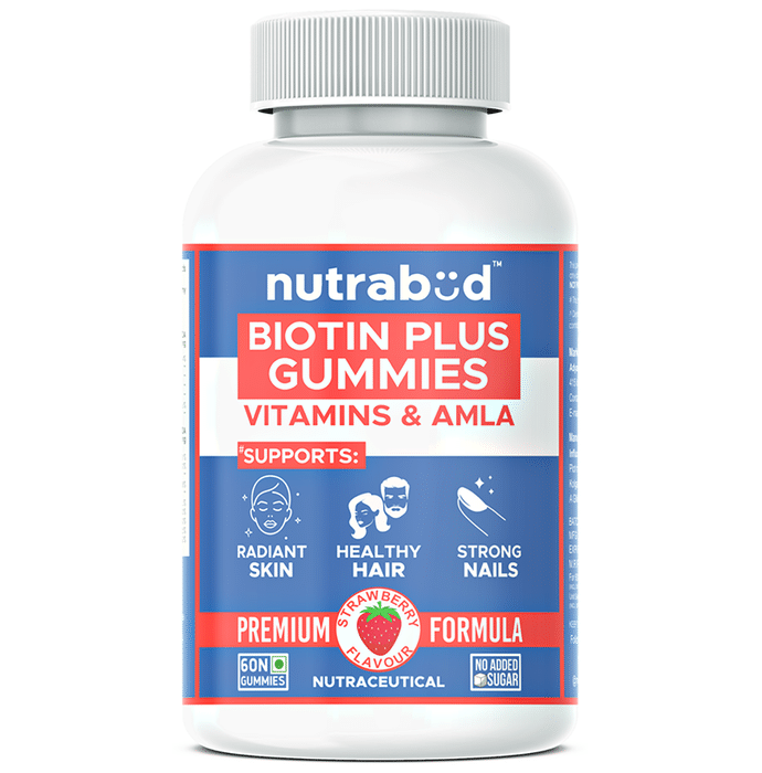 Nutrabud Biotin Plus Gummies Strawberry