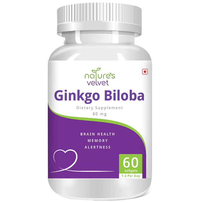 Nature's Velvet Ginkgo Biloba Extract 80mg Softgel