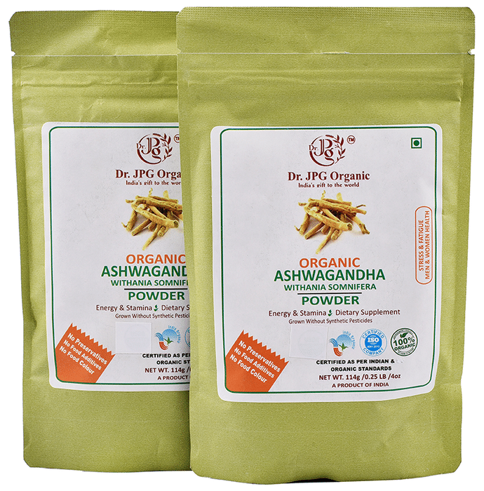 Dr. JPG Organic Ashwagandha Powder (114gm Each)