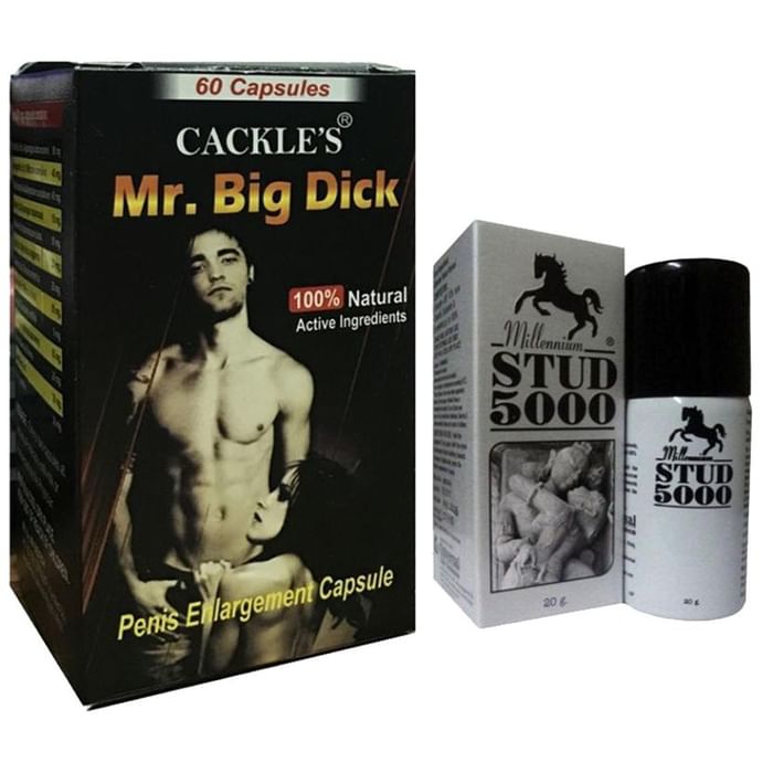 Cackle's Combo Pack of Mr. Big Dick 60 Capsule & Millennium Stud 5000 Spray 20gm