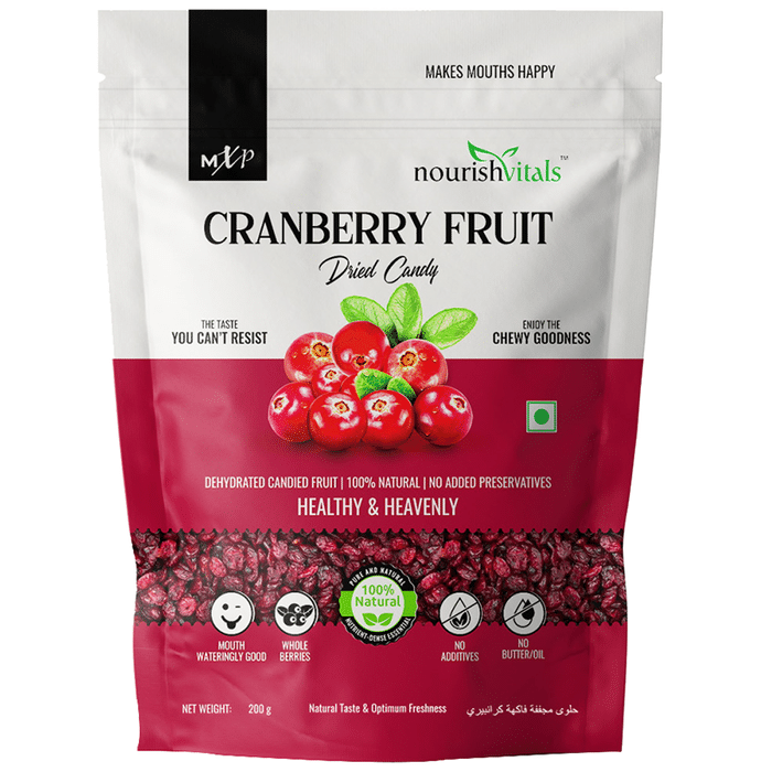 NourishVitals Cranberry Fruit Dried Candy
