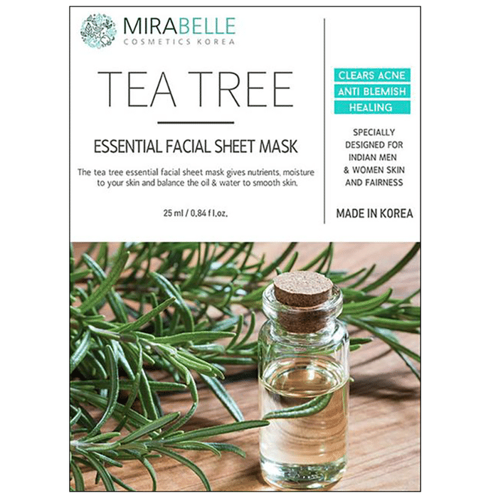 Mirabelle Cosmetics Korea Tea Tree Essential Facial Sheet Mask