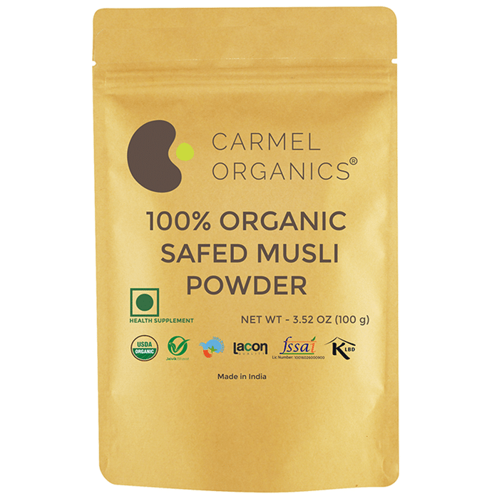 Carmel Organics 100% Organic Safed Musli Powder