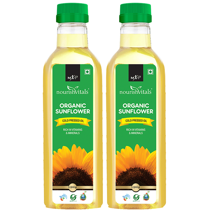NourishVitals Organic Sunflower Cold Pressed Oil (1ltr Each)