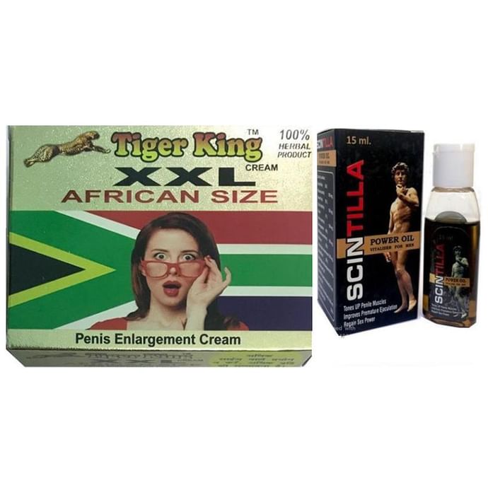 Srdass Combo Pack of Tiger King XXL Cream 25gm & Scintilla Power Oil 15ml