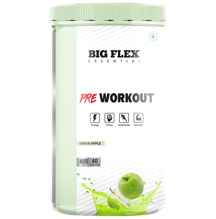 Big Flex Pre Workout Powder Green Apple