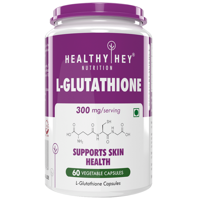 HealthyHey L-Glutathione 300mg Vegetable Capsules