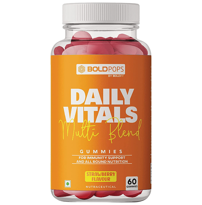 Boldpops Daily Vitals Multi Blend Gummies Strawberry