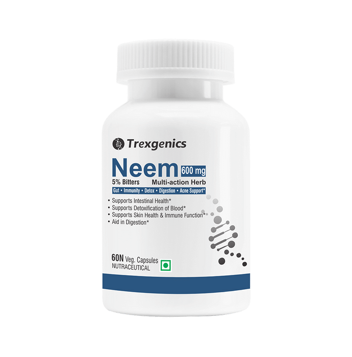 Trexgenics Neem 5% Bitters 600mg Veg Capsule