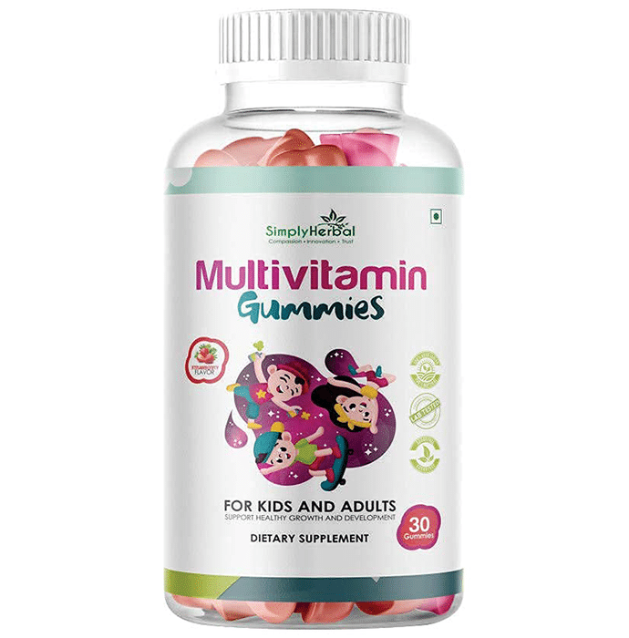 Simply Herbal Multivitamin Gummies Strawberry