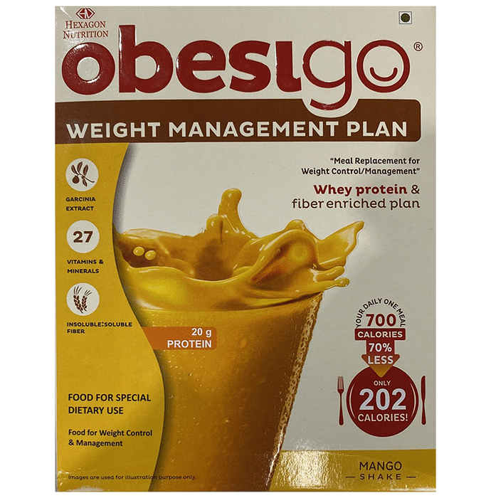 Obesigo Whey Protein 50gm Sachet Mango Shake