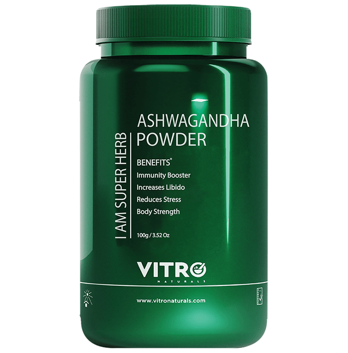 Vitro Naturals I Am Super Herb Ashwagandha Powder for Increase in Energy & Stamina