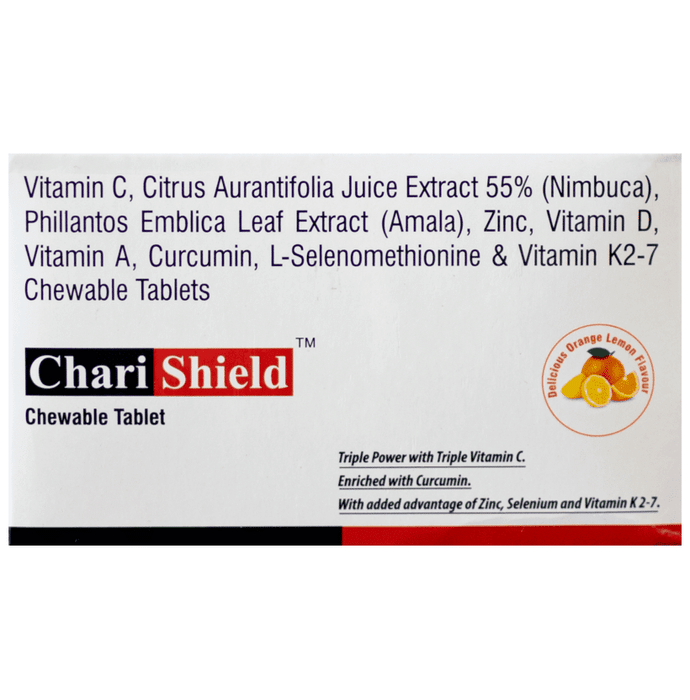 Chari Shield Chewable Tablet Orange Lemon