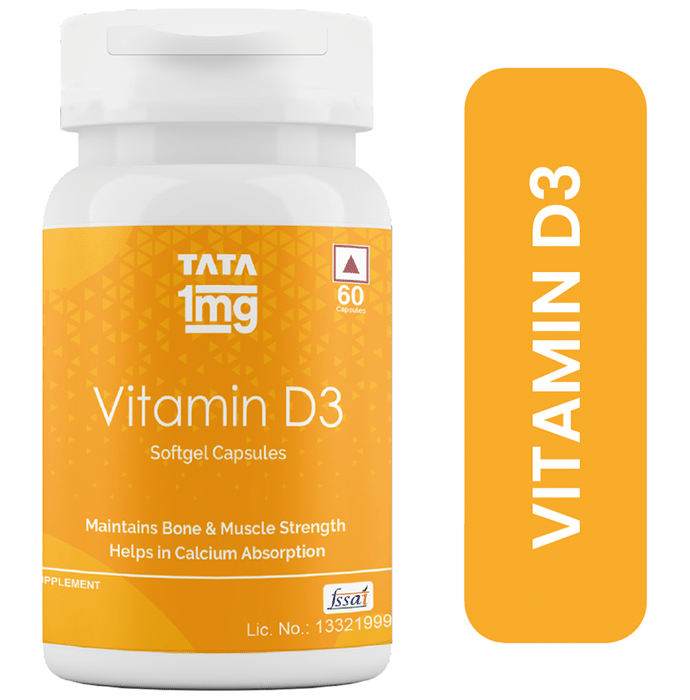 Tata 1mg Vitamin D3 Capsule