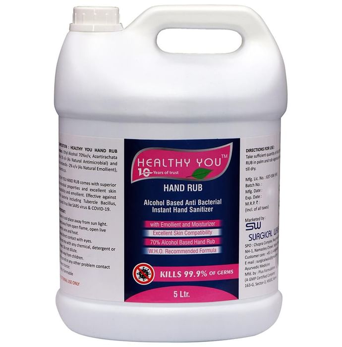 Healthy You Hand Rub Sanitizer Blue