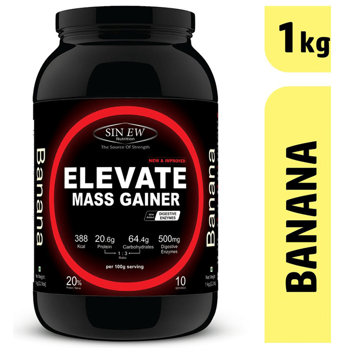Sinew Nutrition Elevate Mass Gainer with DigiEnzymes Banana