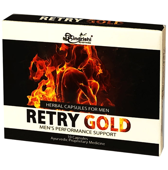 Hindrishi Ayurveda Retry Gold Men's Performance Support Capsule (10 Each)