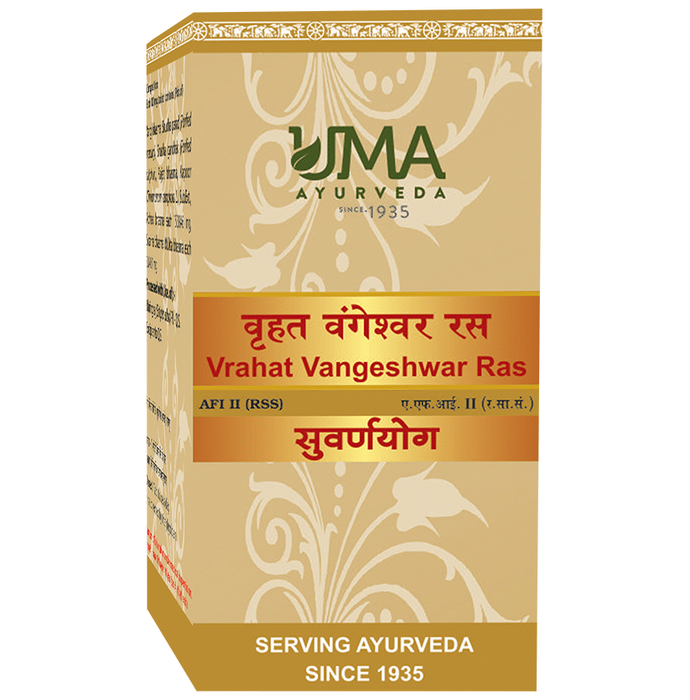 Uma Ayurveda Vrahat Vangeshwar Ras Tablet (with Gold & Silver)