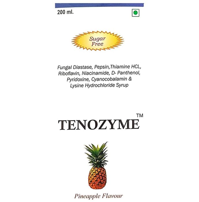 Tenozyme Syrup Pineapple Sugar Free