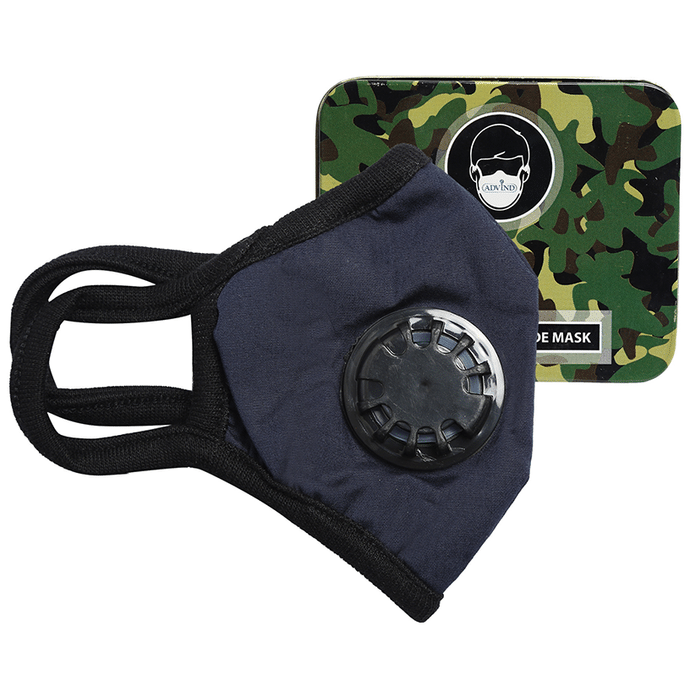Advind Healthcare Military Grade N99 Mask with 2 Valves Large Blue