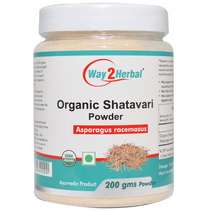 Way2Herbal Organic Shatavari Asparagus Racemosus Powder