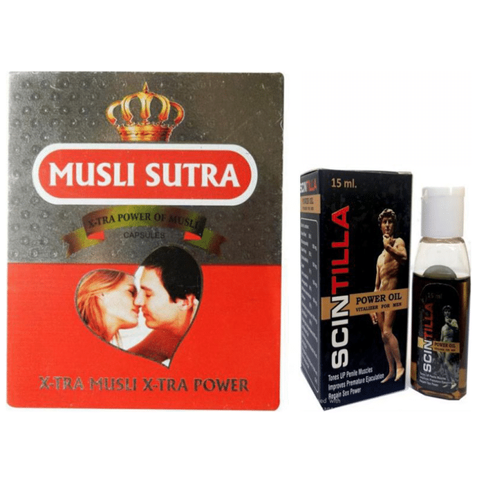 Zee Laboratories Combo Pack of Scintilla Power Oil 15ml & Musli Sutra Capsules 30
