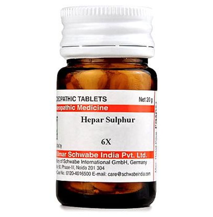 Dr Willmar Schwabe India Hepar Sulphur Trituration Tablet 6X