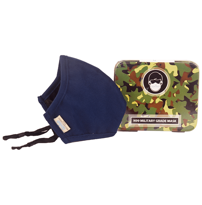 Advind Healthcare Military Grade N99 Mask without Valve Medium Blue