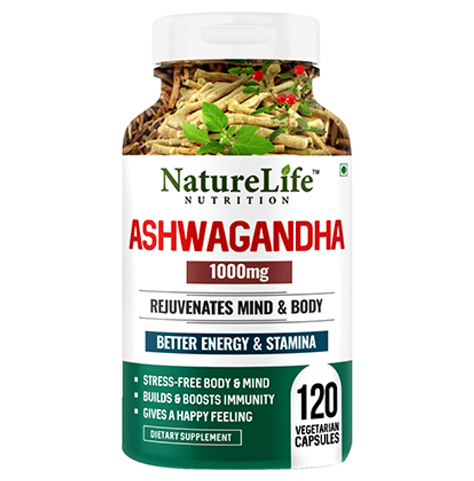 Nature Life Nutrition Ashwagandha 1000mcg Vegetarian Capsule