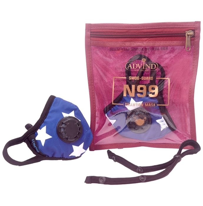 Advind Healthcare Smog-Guard N99 Pollution Mask for Kids Star Design with One Valve